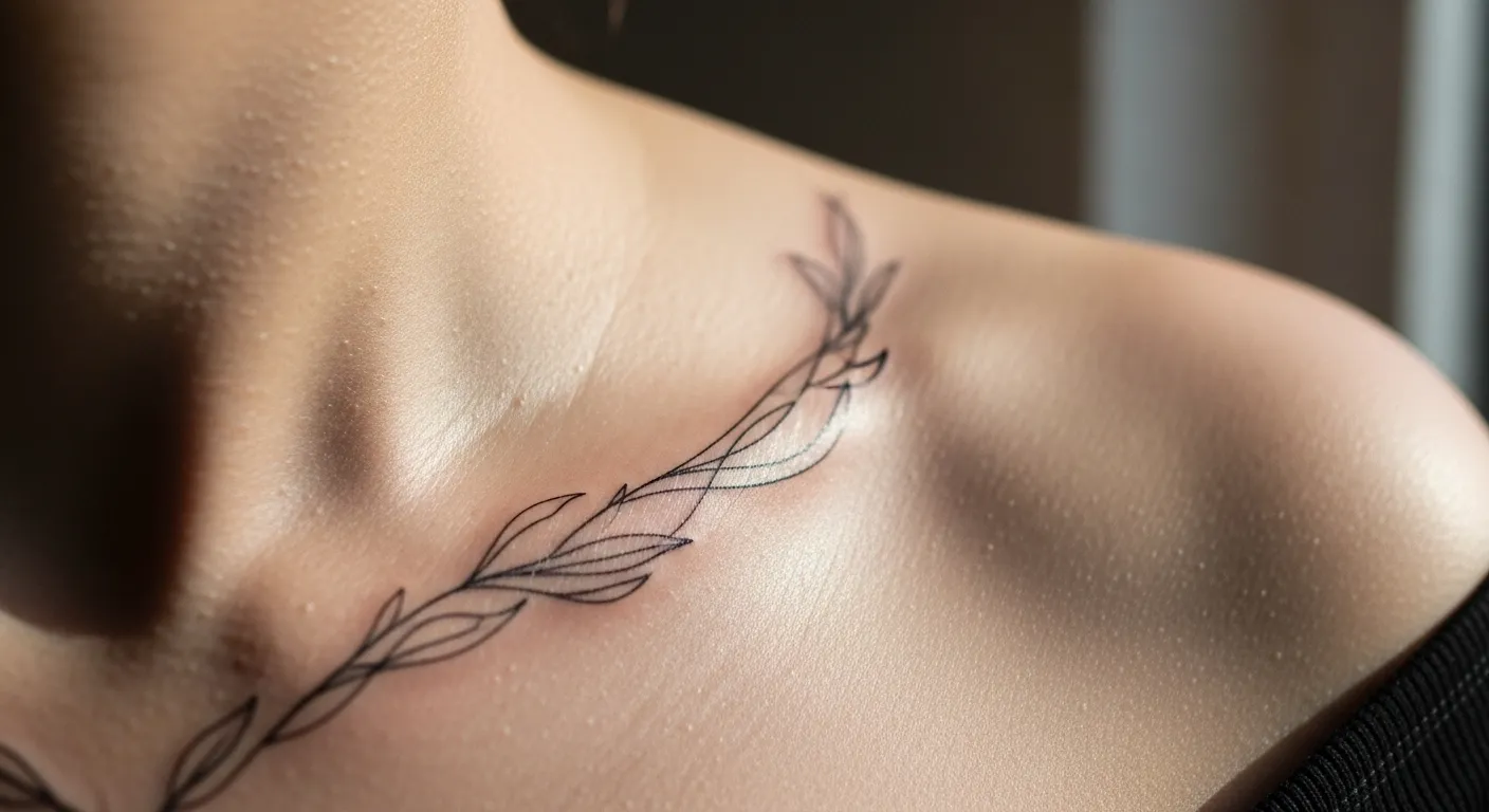 23 Elegant Collarbone Tattoos That Add Subtle Grace