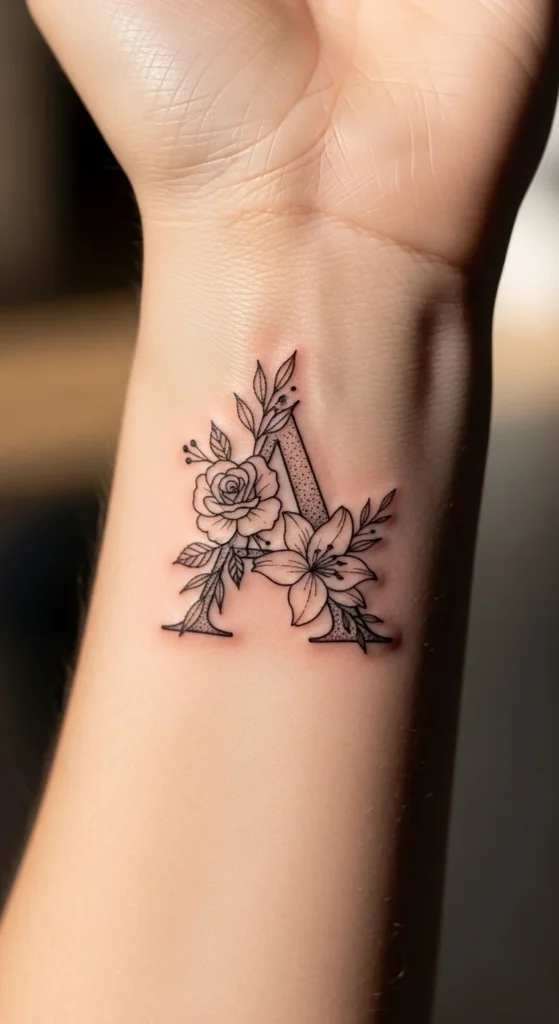 Floral Initial Symbol