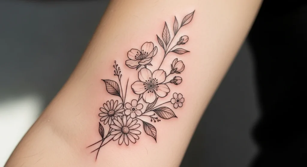 25 Beautiful Floral Spring Tattoos That Never Go Out of Style
