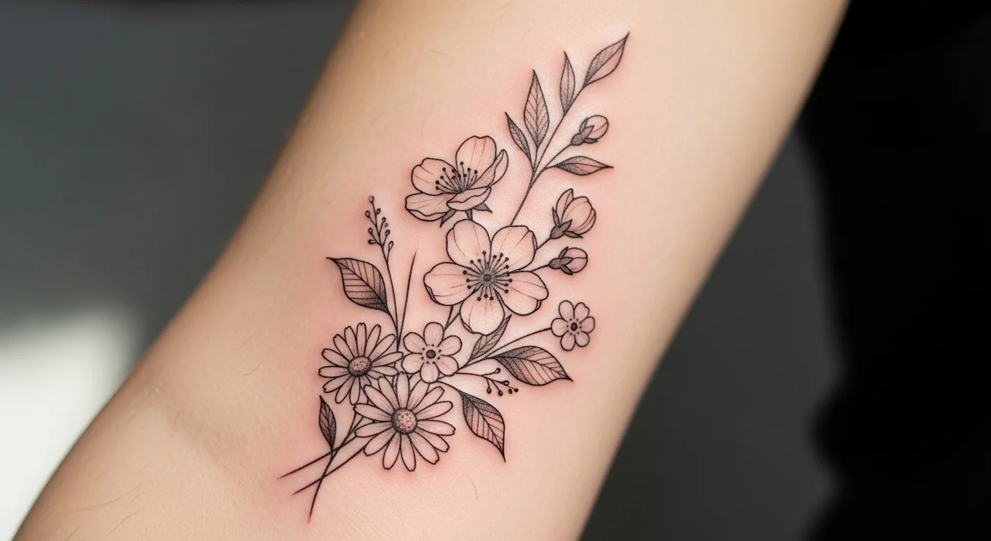 25 Beautiful Floral Spring Tattoos That Never Go Out of Style
