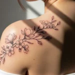 25 Beautiful Spring Floral Shoulder Tattoos That Frame the Body