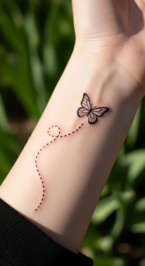 Butterfly With Dotted Trail