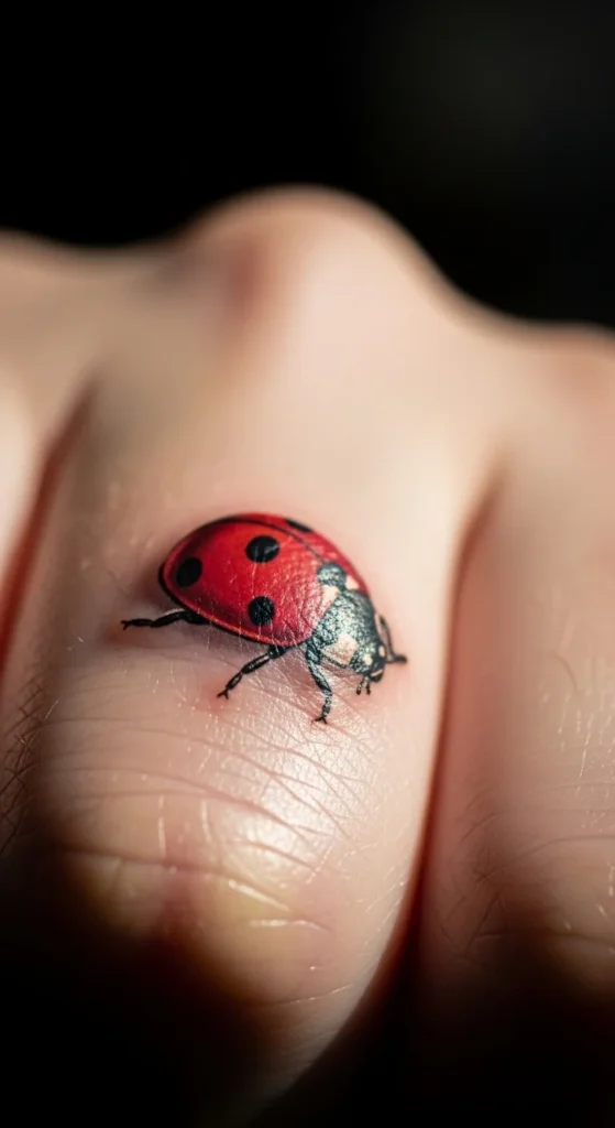 Ladybug Micro Tattoo