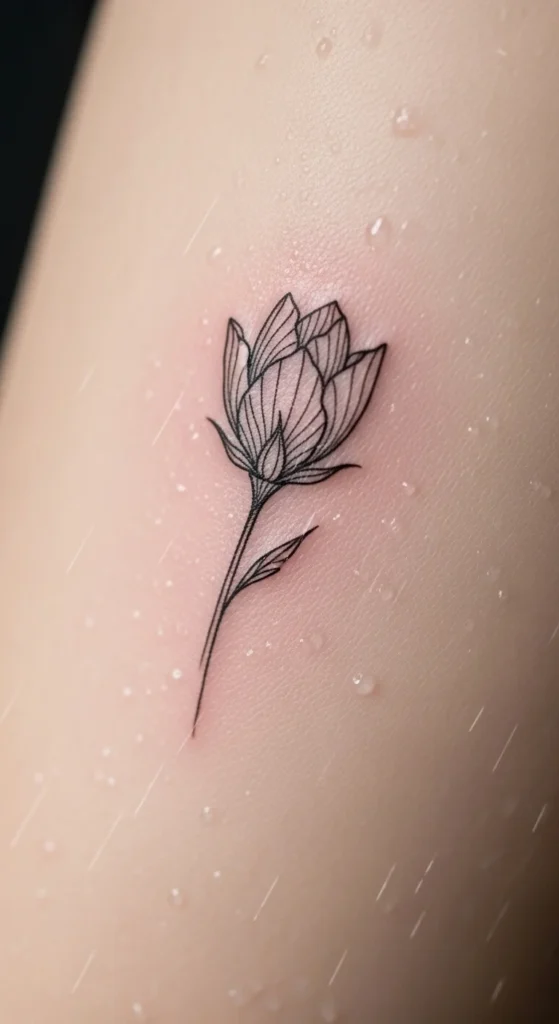 Rain-Kissed Flower Bud