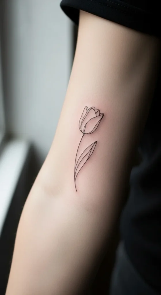 Single Line Tulip