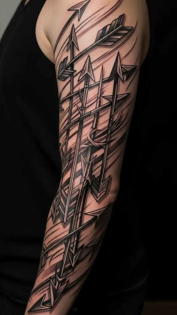 Abstract Arrow Motion Sleeve