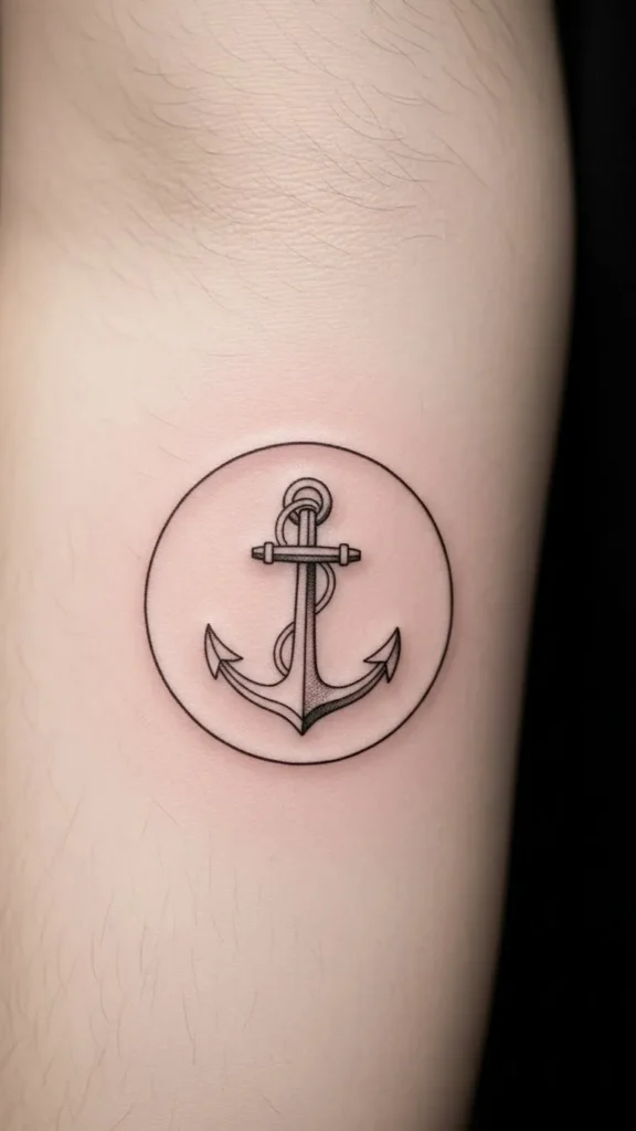 Anchor With Circle Frame