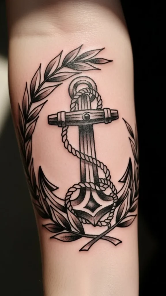 Anchor With Laurel
