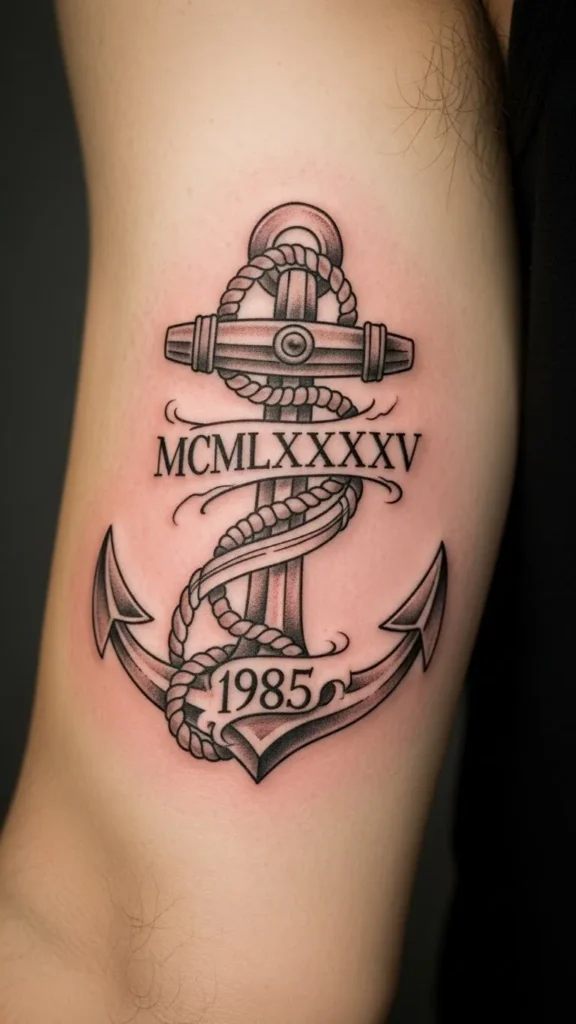  Anchor With Roman Numerals