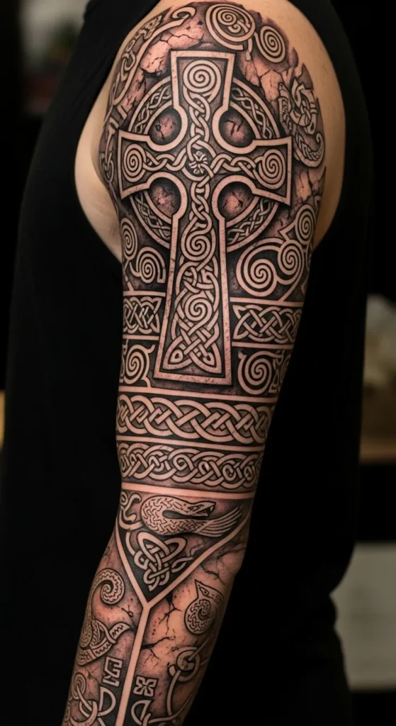 Ancient Celtic Cross Sleeve