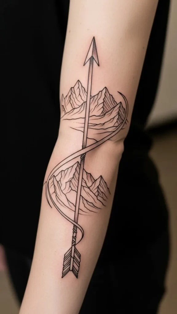Arrow and Mountain Sleeve