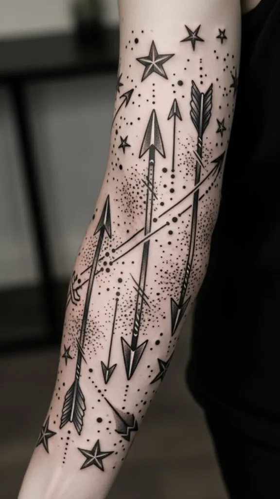 Arrow and Stars Sleeve