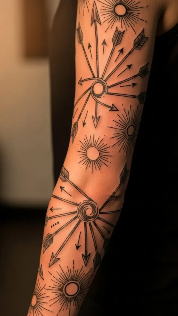 Arrow and Sun Sleeve