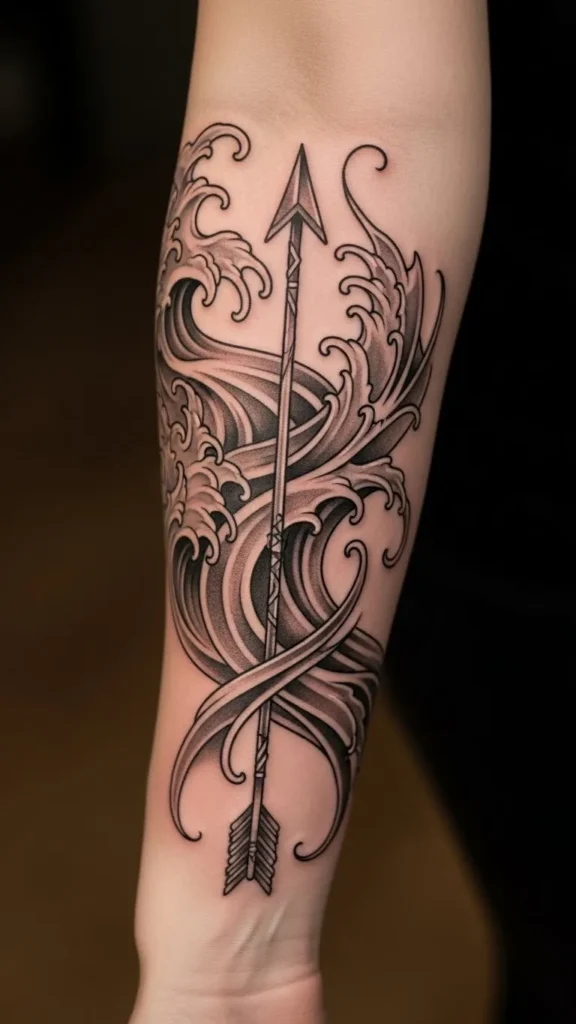 Arrow and Wave Sleeve