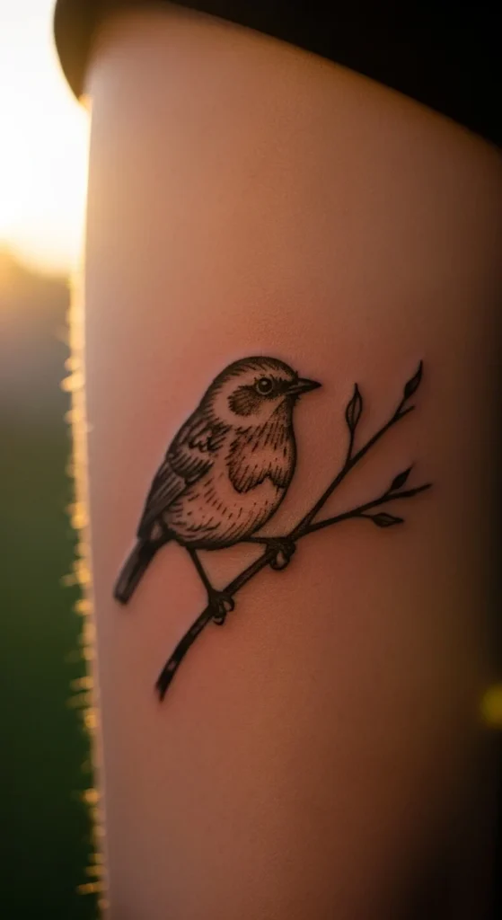 Baby Bird Silhouette