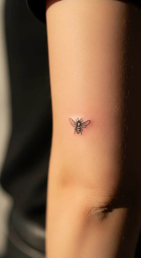 Bee in Fine Line Style