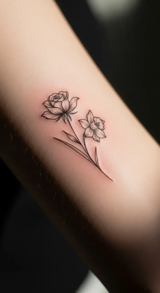 Birth Flower Outline