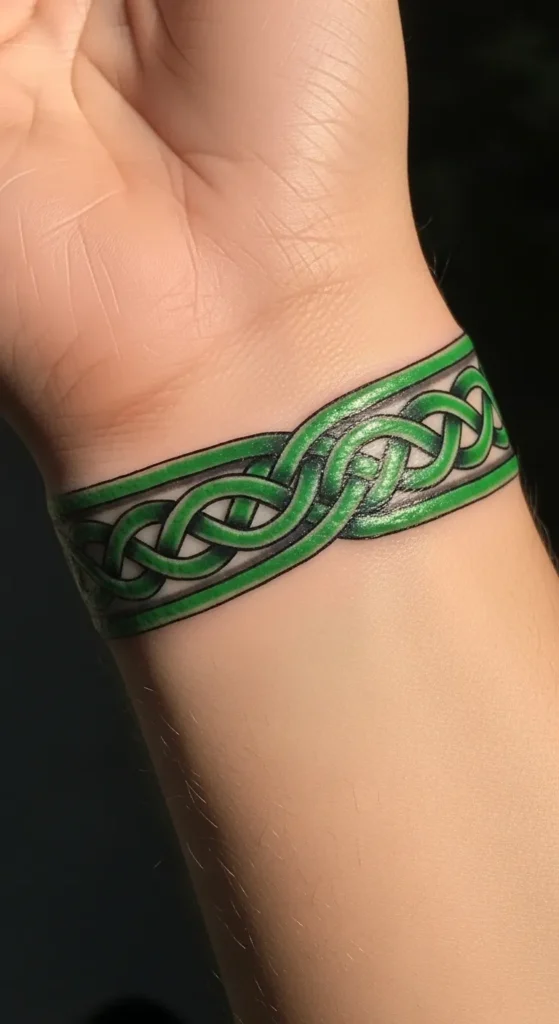 Bright Celtic Band Tattoo for Wrist