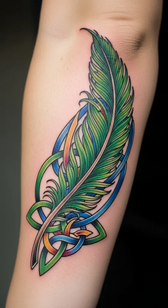 Bright Celtic Feather Knot