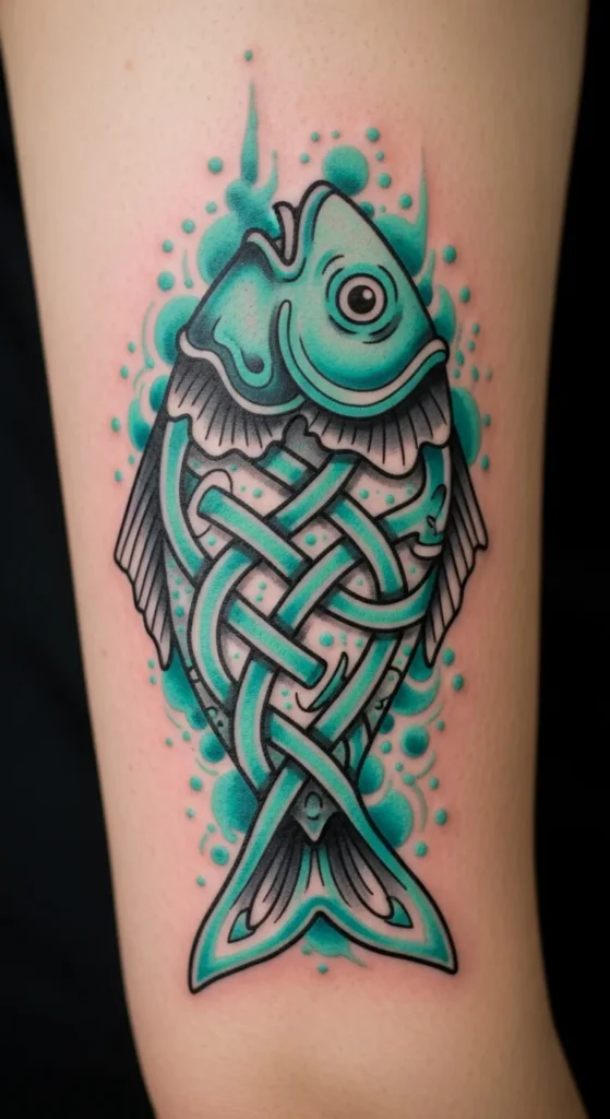 Bright Celtic Fish Symbol