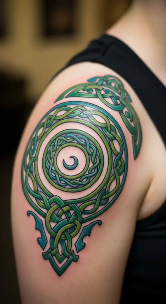 Bright Celtic Spiral Symbol