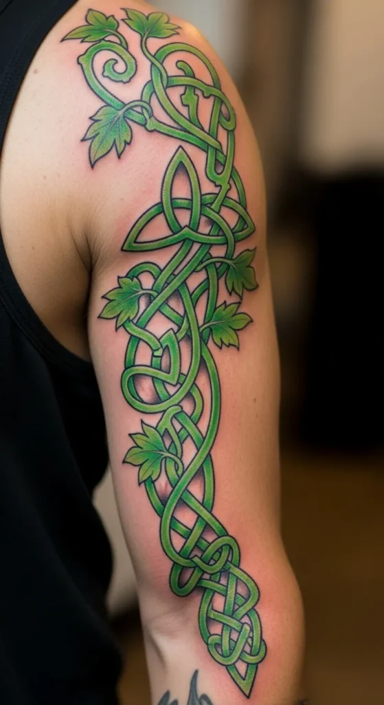 Bright Celtic Vine Tattoo