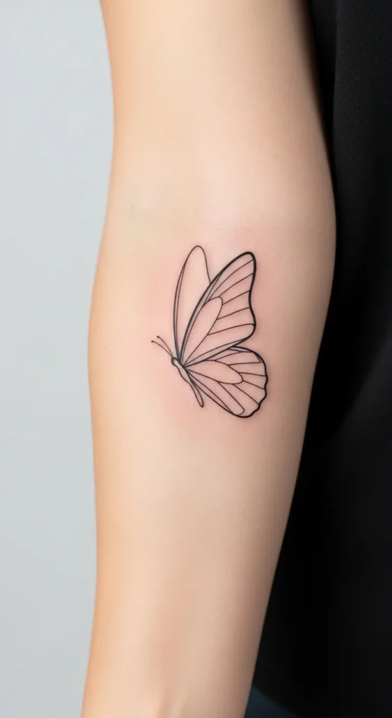 Butterfly Outline Tattoo