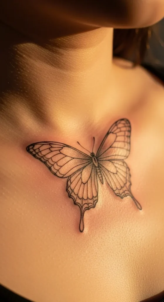 Butterfly on Collarbone