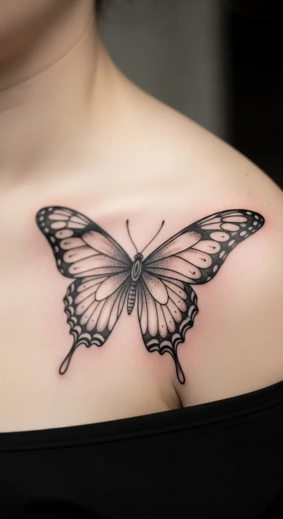 Butterfly on Shoulder