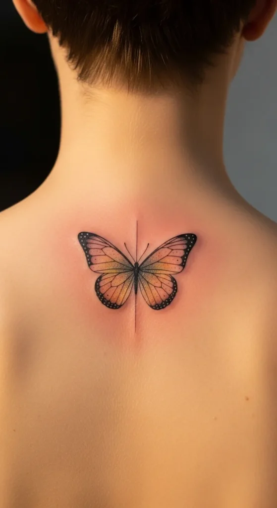Butterfly on Upper Back