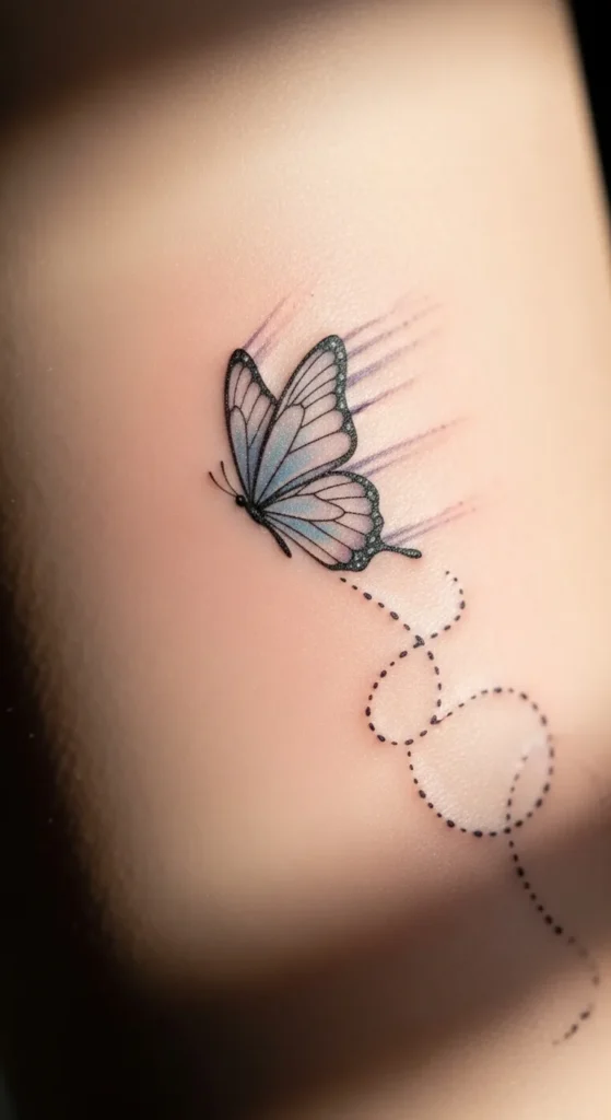 Butterfly with Curved Flight Path