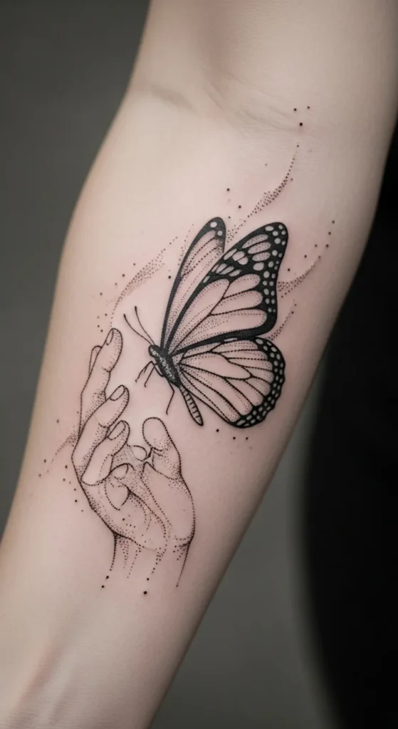 Butterfly with Dotted Details