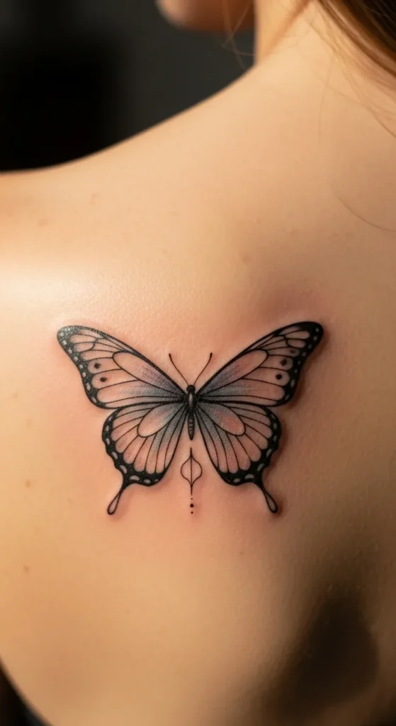 Butterfly with Open Wings