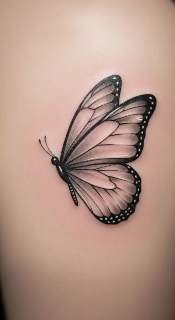 Butterfly with Soft Ink Tone
