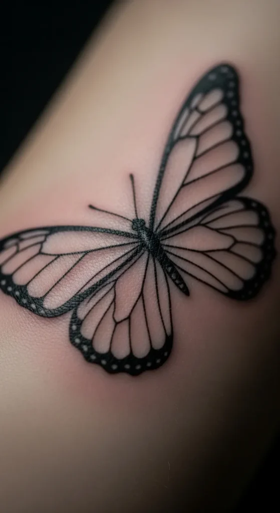 Butterfly with Thin Veins