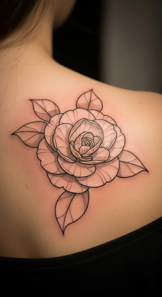 Camellia Bloom Tattoo