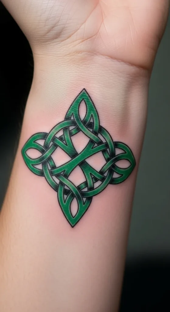 Celtic Infinity Knot in Green