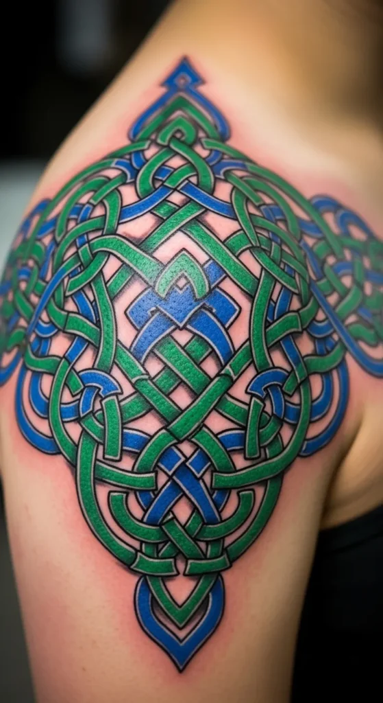 Celtic Knot Shoulder Cap Tattoo