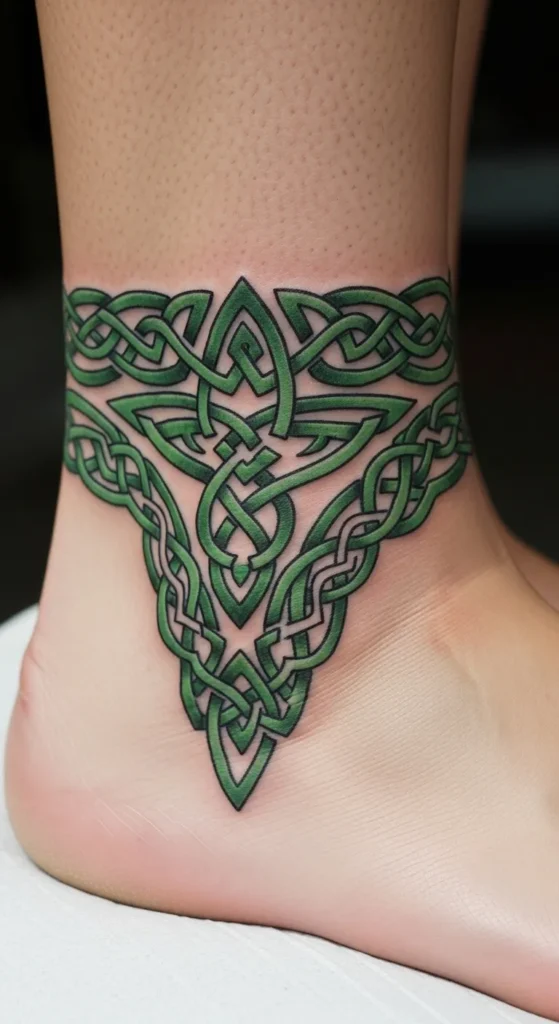 Celtic Knotwork Ankle Tattoo