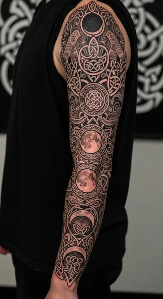 Celtic Moon Phase Sleeve