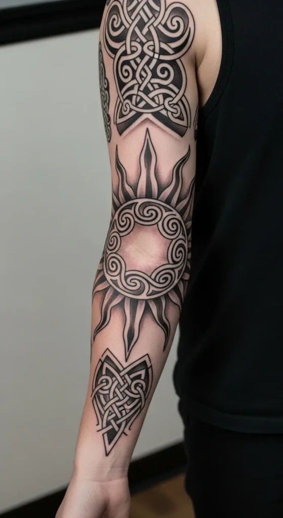 Celtic Sun Symbol Sleeve