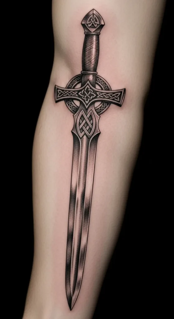 Celtic Sword With Knot Guard