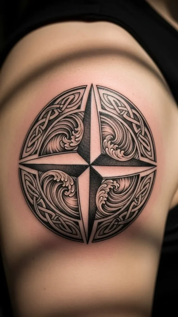 Celtic Wave Compass Style