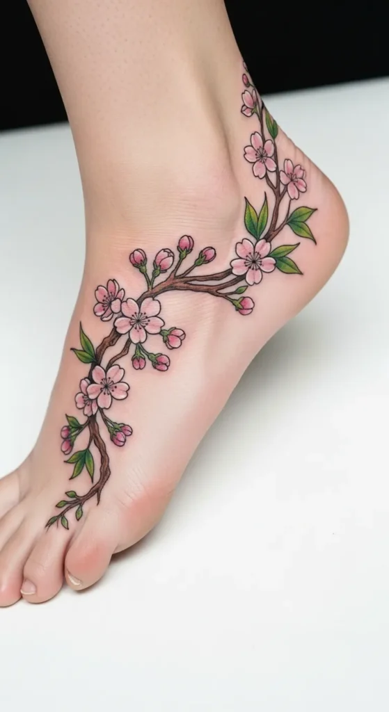 Cherry Blossom Foot Arch