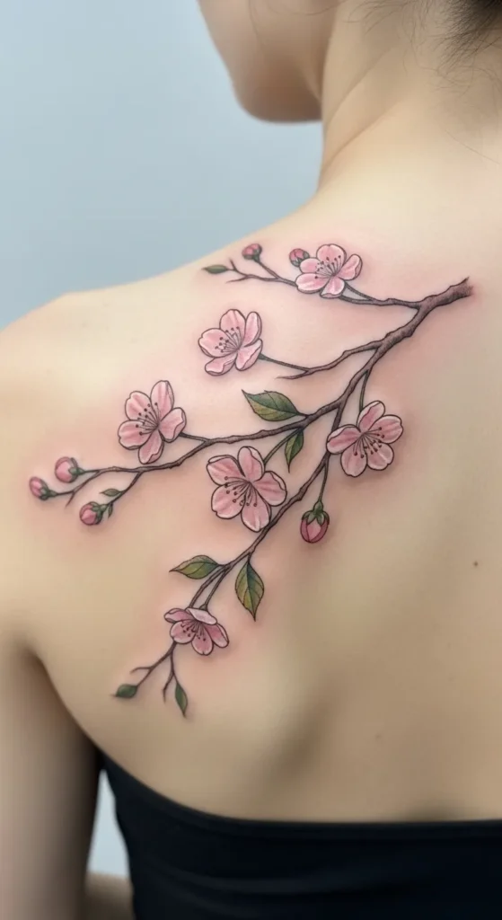 . Cherry Blossom Shoulder Blade