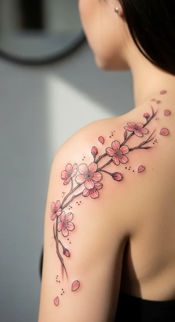 Cherry Blossom Shoulder Curve