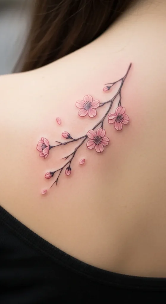 Cherry Blossom Spring Tattoo