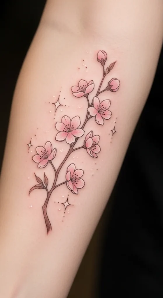 Cherry Blossom with Star Accent