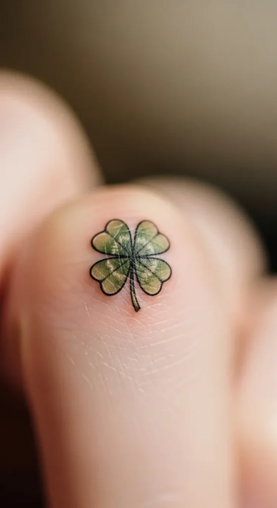 Clover Finger Tattoo