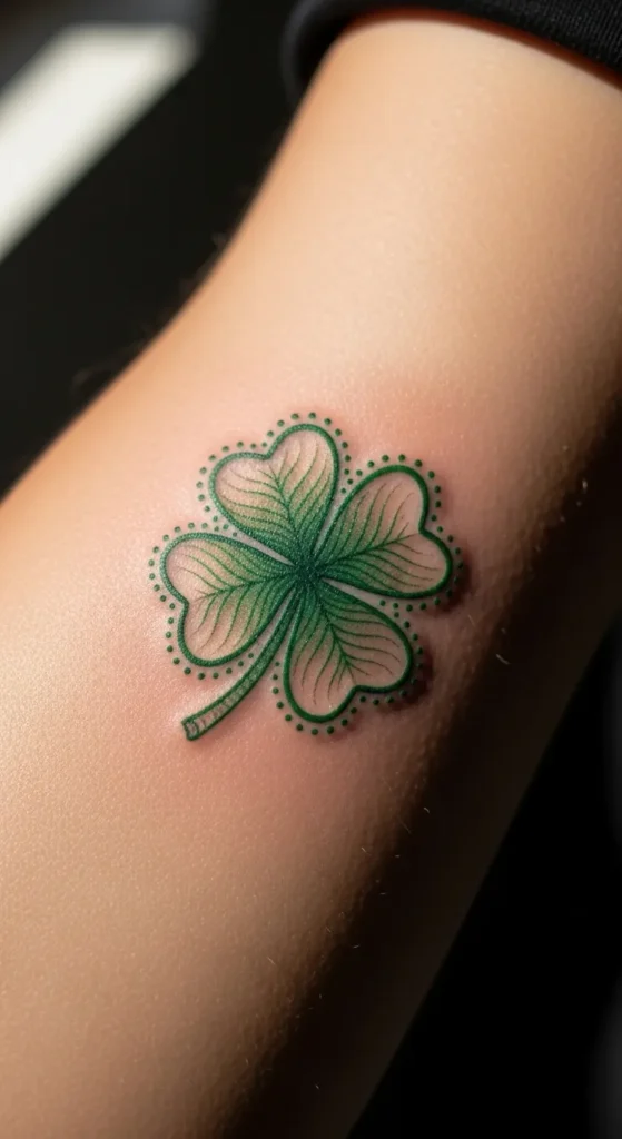 Clover with Dotted Accents